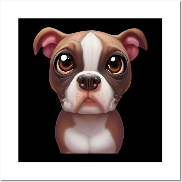 Dogtastic American Pit Bull Terrier Wall Art by Art By Mojo
